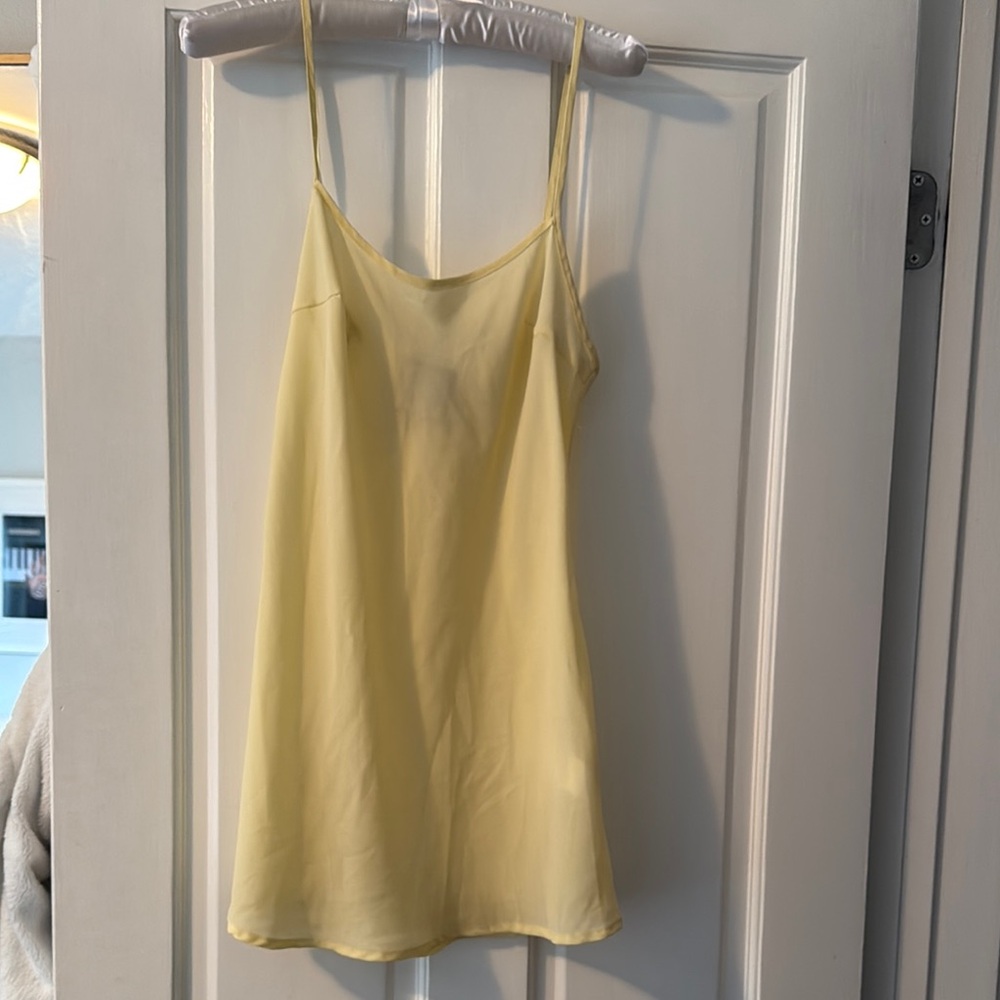 Yellow Spaghetti Strap Dress